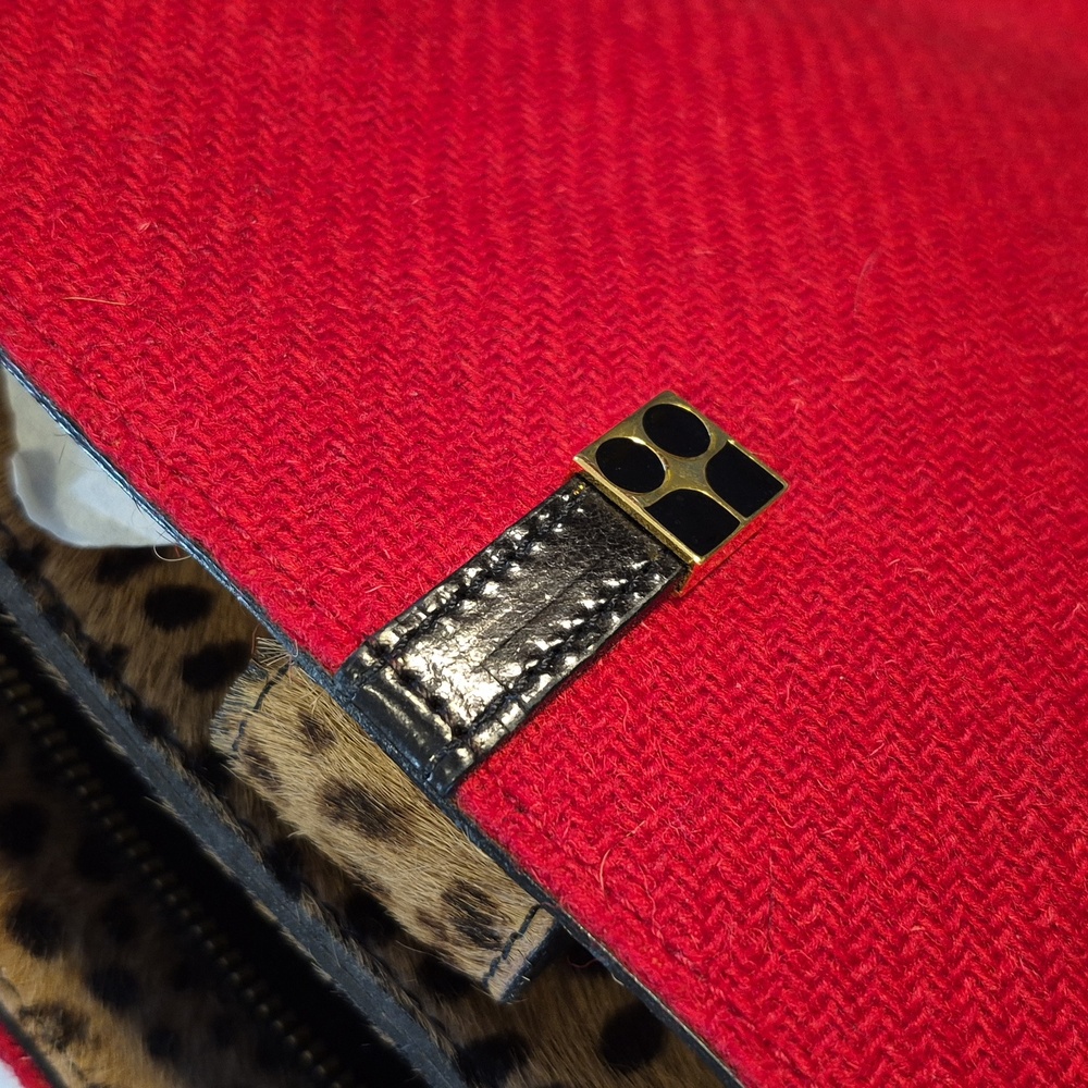 KATE SPADE RARE Highland Tweed Kitten BAG NWT FLAWED Read Description - Picture 2 of 10